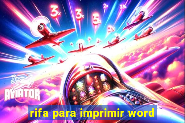 rifa para imprimir word