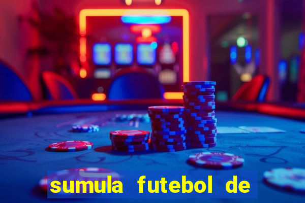 sumula futebol de campo word