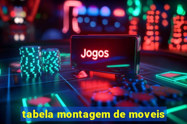 tabela montagem de moveis